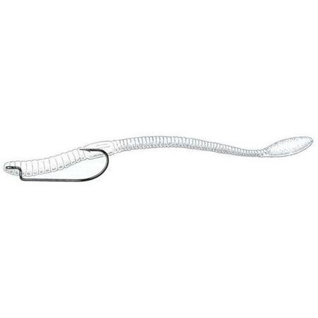 Owner Worm Hook With Cutting Point, Size 20, 90 Degree Bend, Offset, Black Chrome, 6PK 5101-121